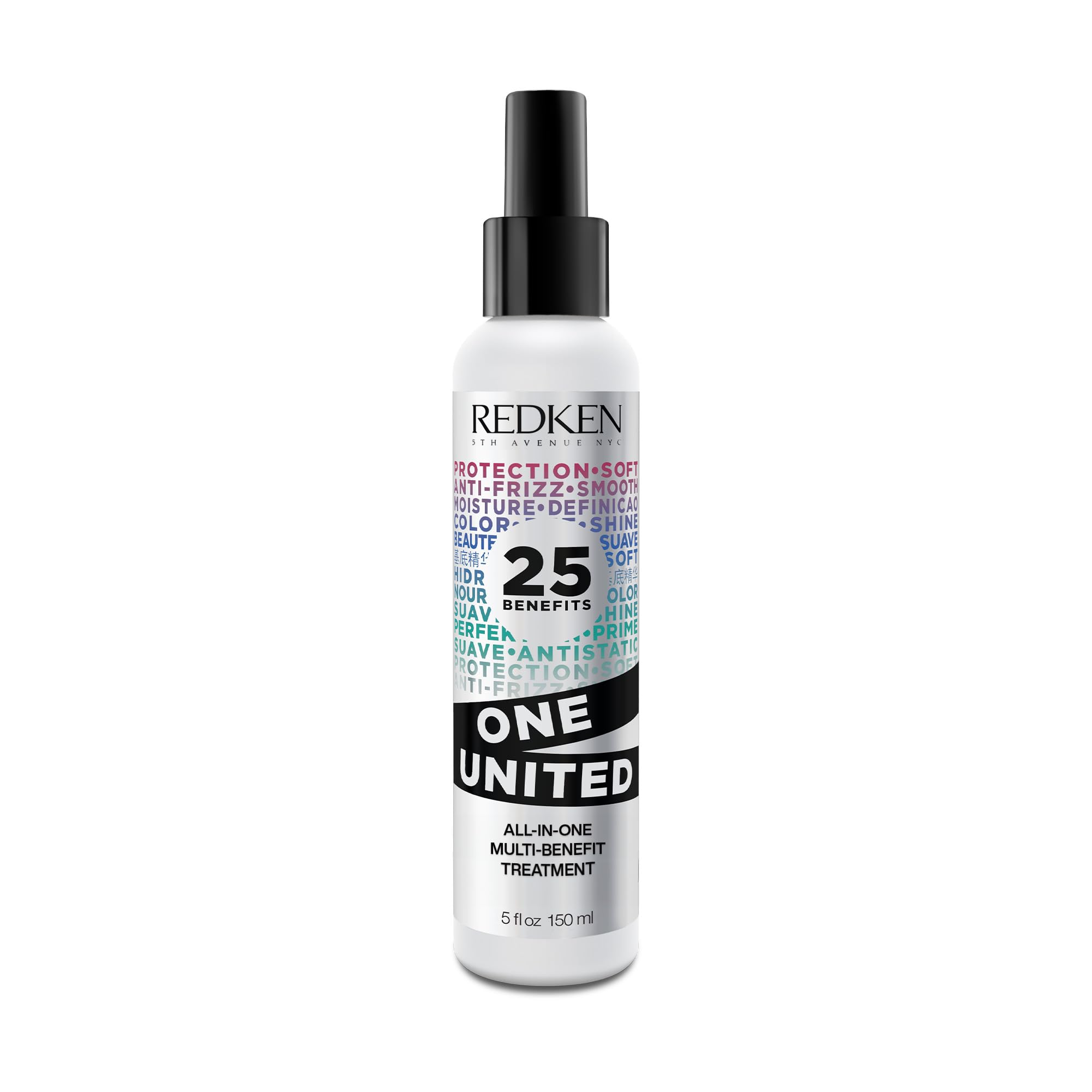 Redken One United front bottle showing label and size for easy recognition and use