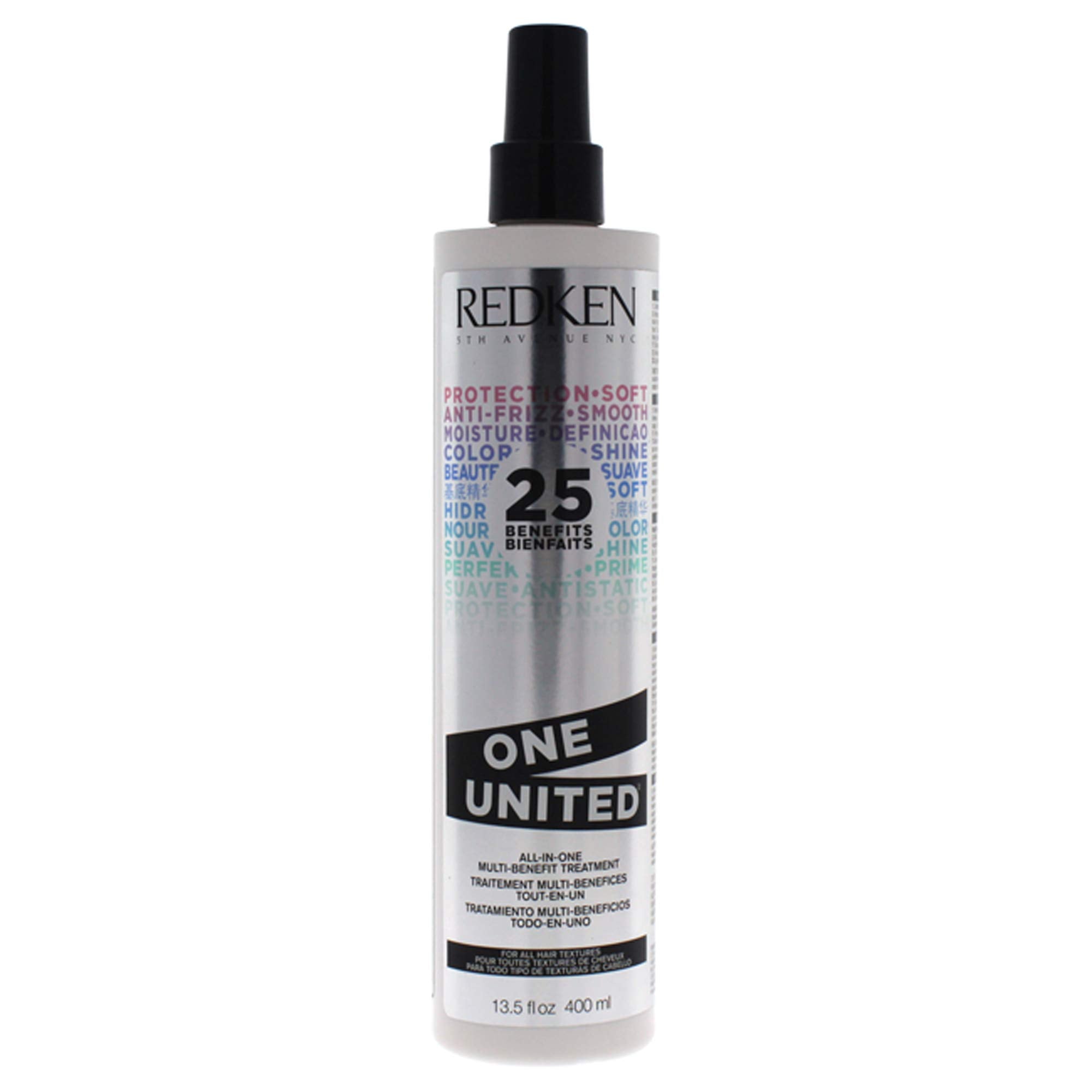 Redken One United front bottle showing packaging and easy application benefit