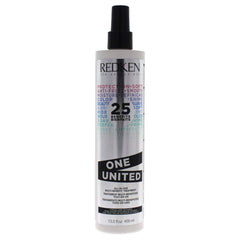 Redken One United front bottle showing packaging and easy application benefit