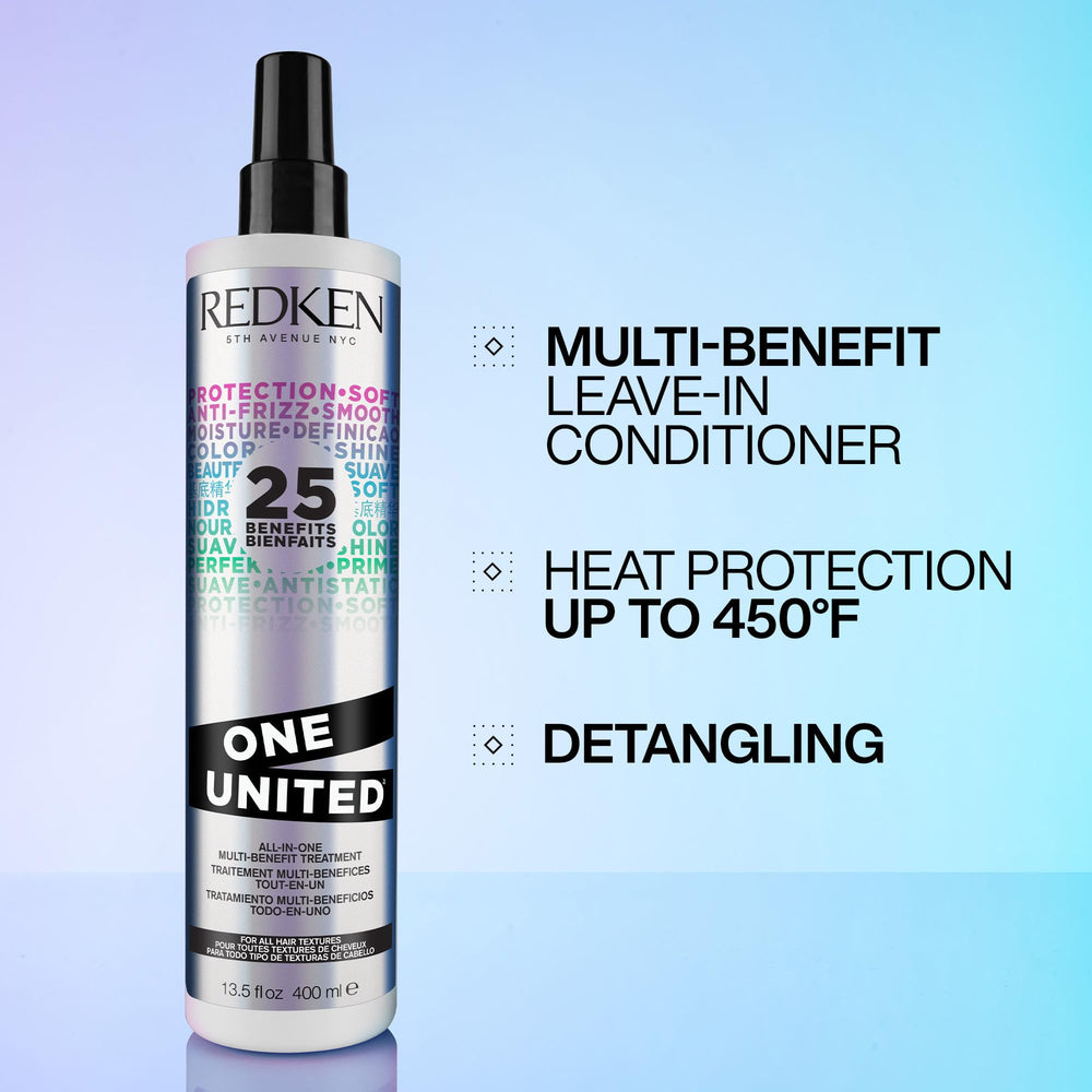 Redken One United spray nozzle detail highlighting quick mist distribution