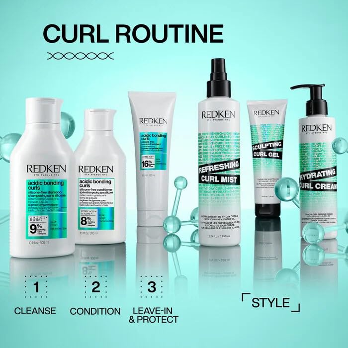 Styled natural curls after Redken gel use showing definition and bounce