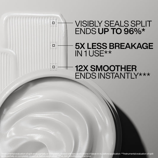 Redken balm texture close-up illustrating lightweight non-greasy finish