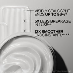 Redken balm texture close-up illustrating lightweight non-greasy finish