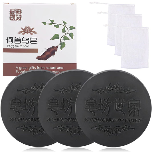 rednow front packaging showing three shampoo bars and net, eco-friendly benefit