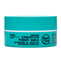 Redone jar on barbershop shelf in lifestyle scene signaling salon-grade quality