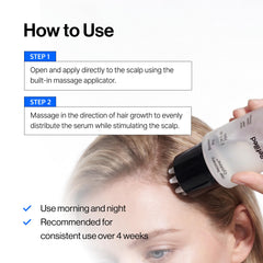 Refilled label detail showing instructions and ingredient highlights