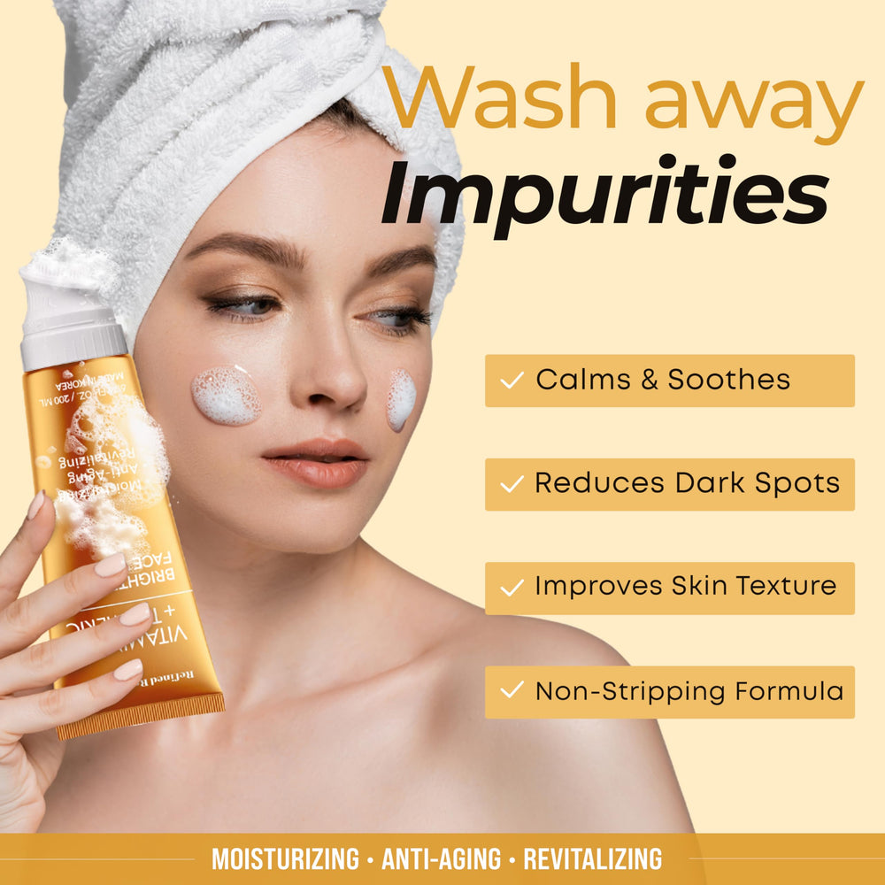 Refined Radiance creamy texture close-up showing hydrating lather for gentle cleansing