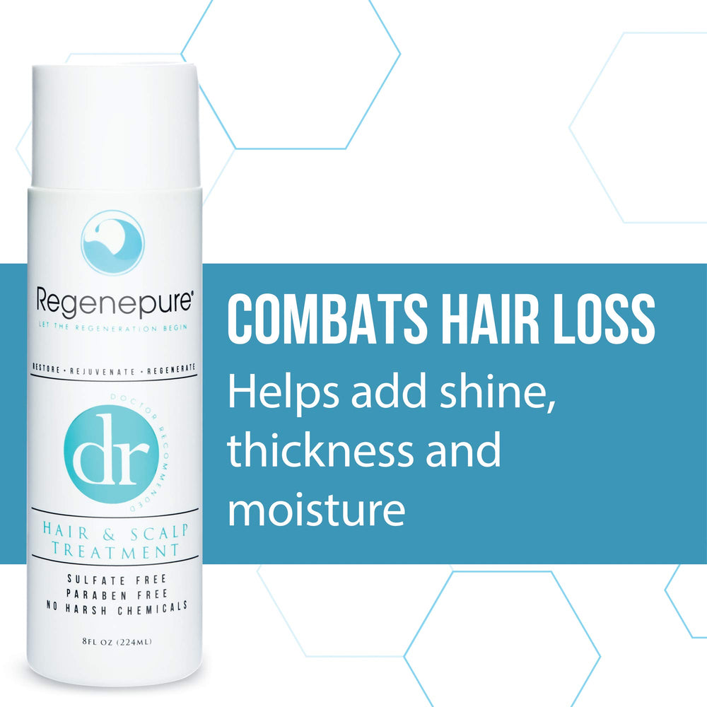 REGENEPURE DR being dispensed to form a gentle lather for cleansing