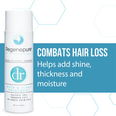 REGENEPURE DR being dispensed to form a gentle lather for cleansing
