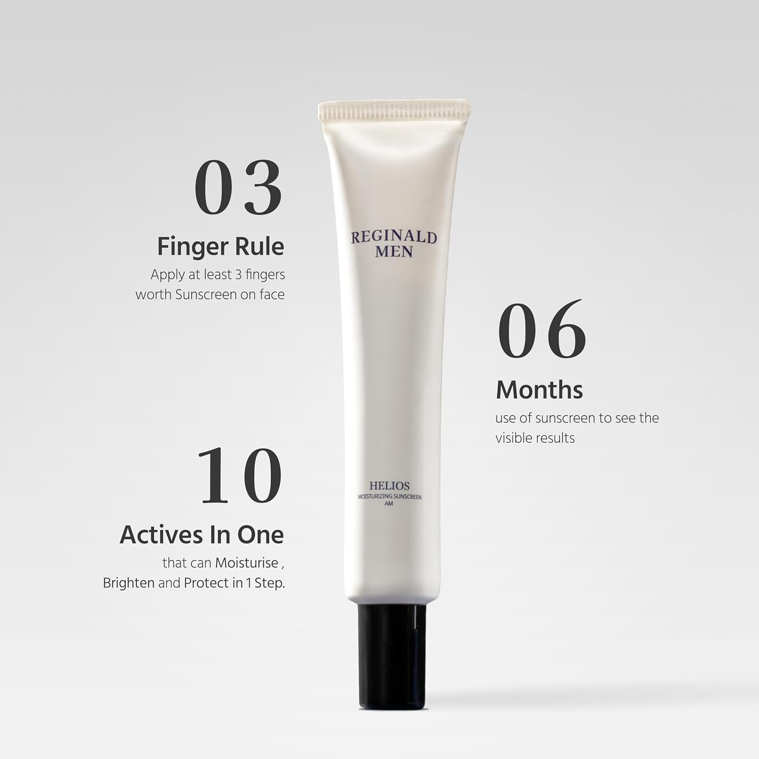 Reginald Men Helios creamy texture close-up highlighting fast absorption benefit