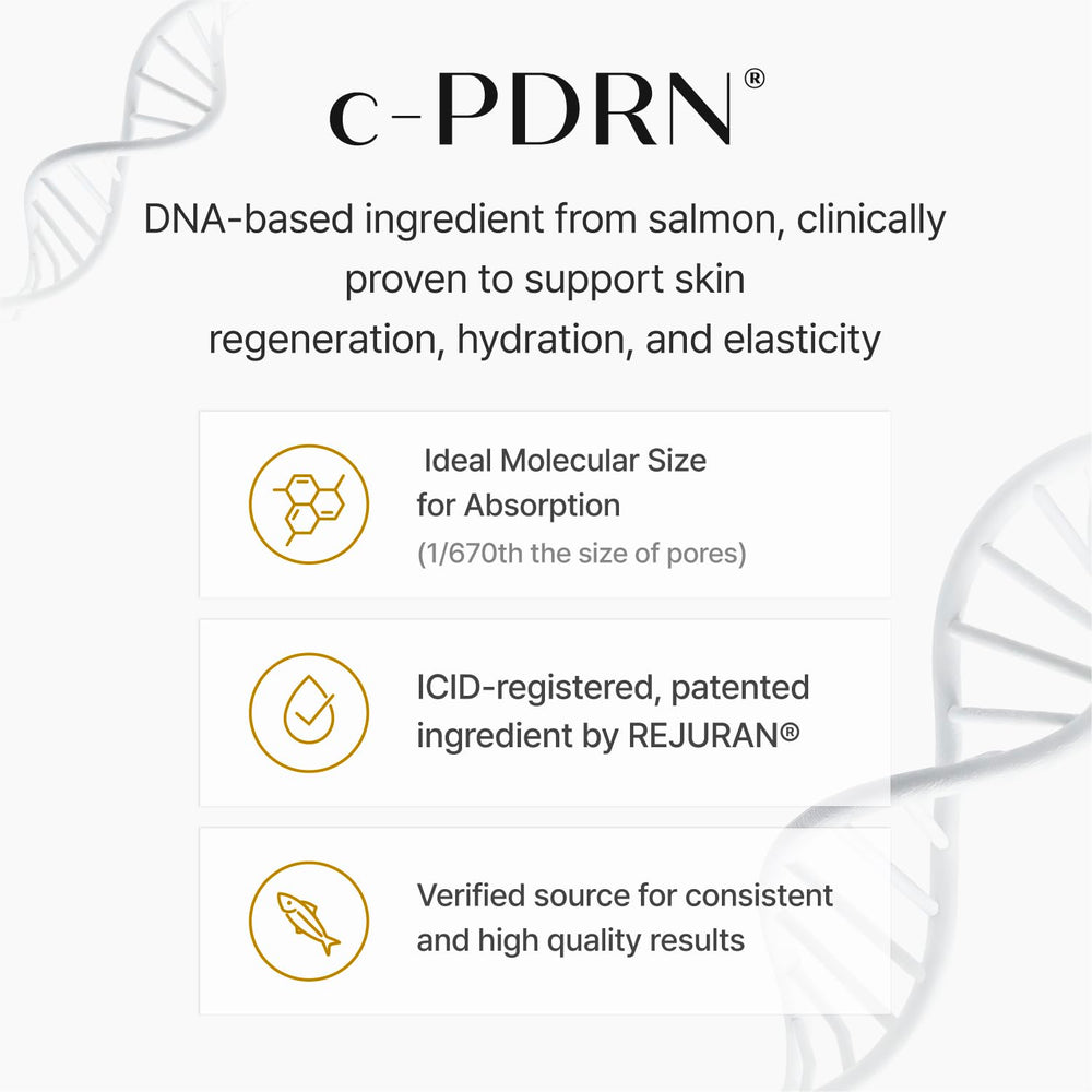 REJURAN application on cheek showing how cream adheres and nourishes skin