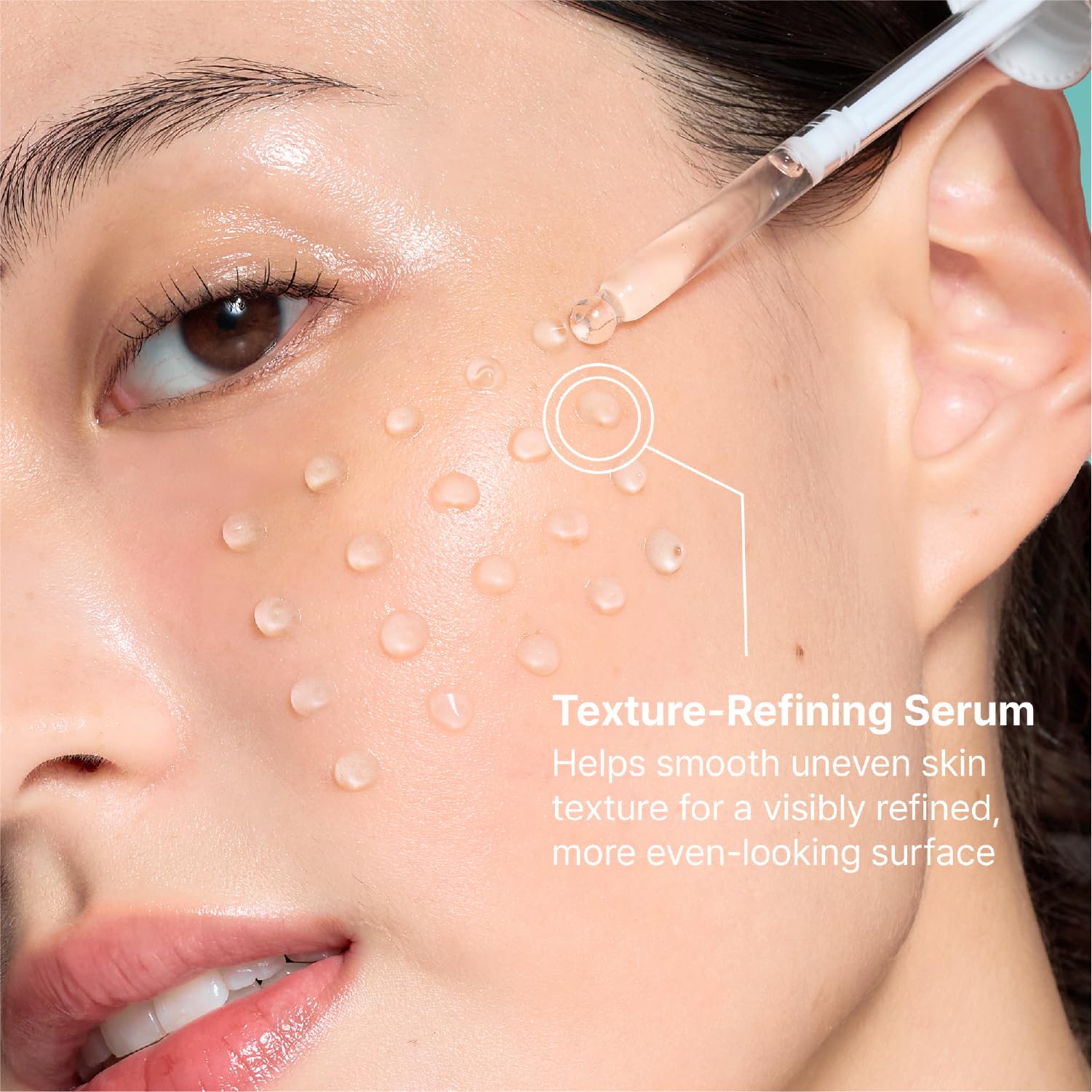 REJURAN applying ampoule to cheek to show smoothing and firming