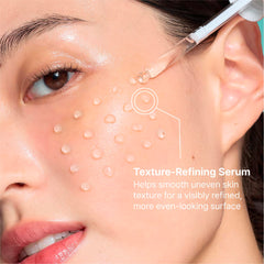 REJURAN applying ampoule to cheek to show smoothing and firming