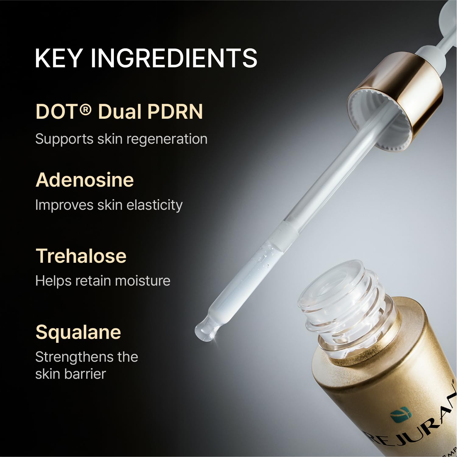 REJURAN packaging label close detail highlighting ingredient and safety