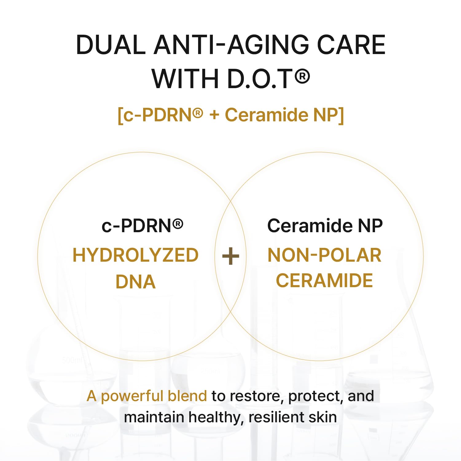REJURAN ampoule staged with cleanser and moisturizer showing layering benefit