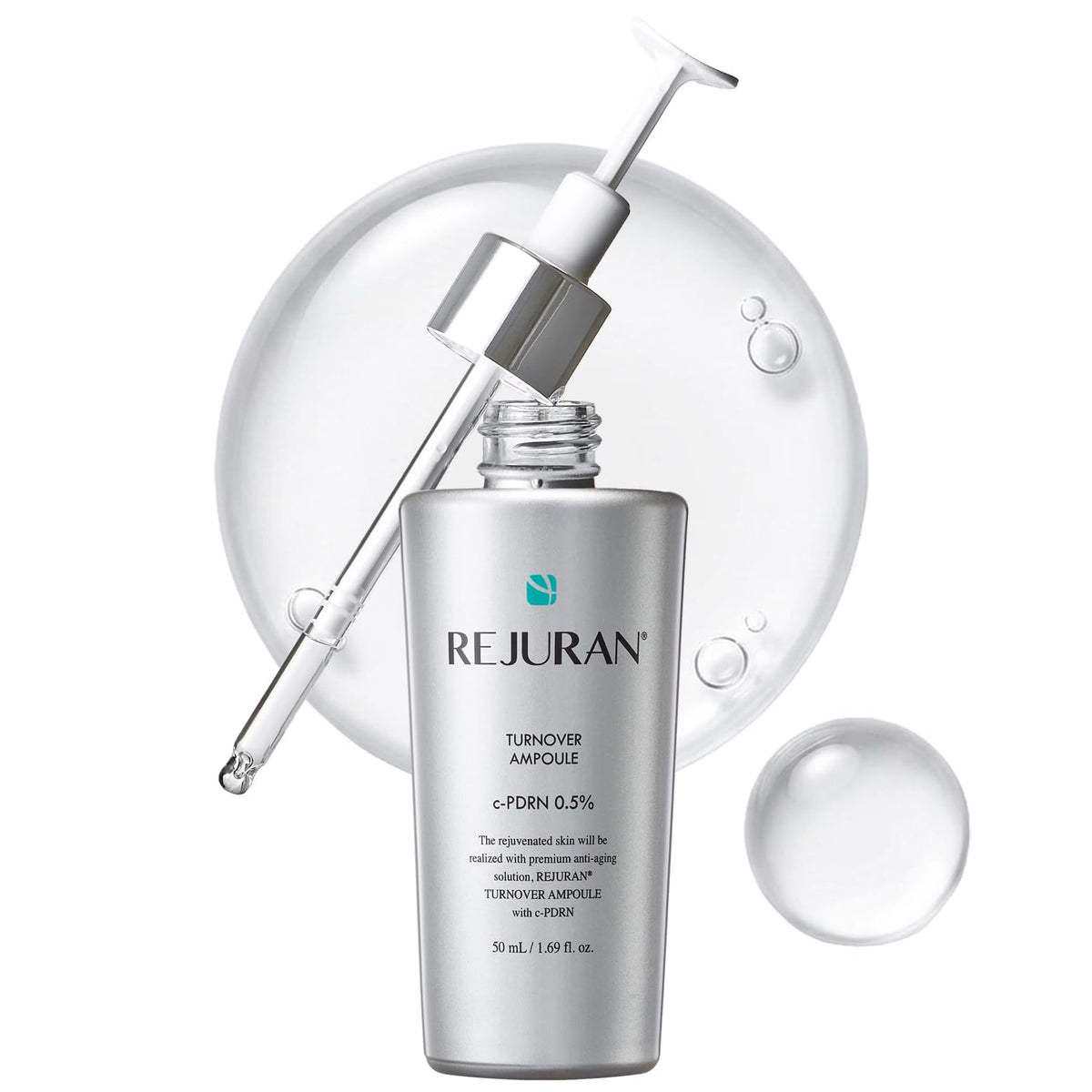REJURAN front bottle showing label and product benefit for rejuvenation