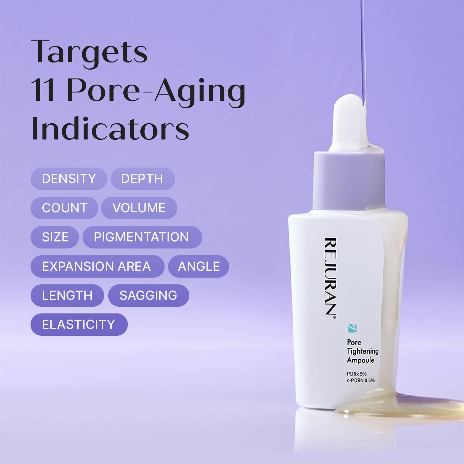 REJURAN poured ampoule in dish showing clear lightweight formula