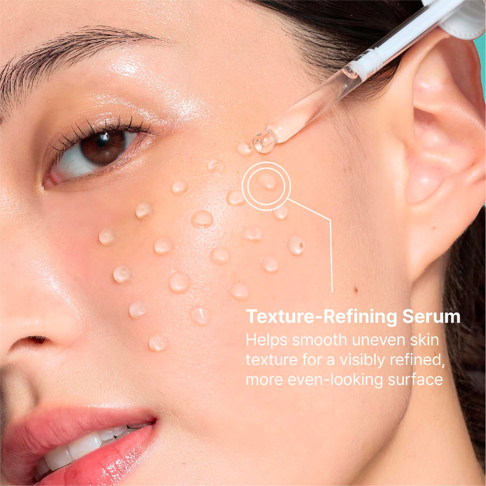 REJURAN applying serum to face demonstrating layering and hydration benefit