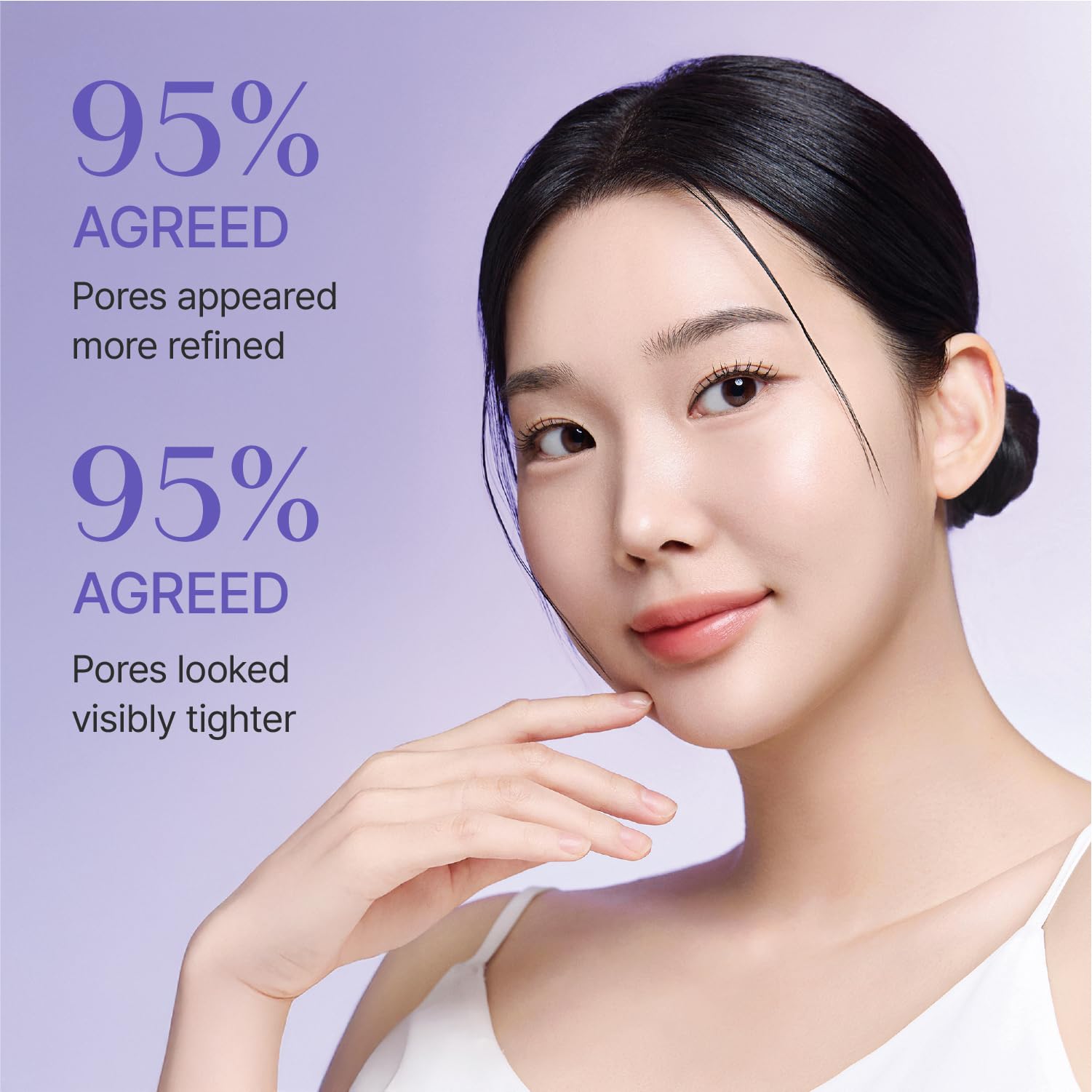 REJURAN dropper applying serum to skin for visible refinement