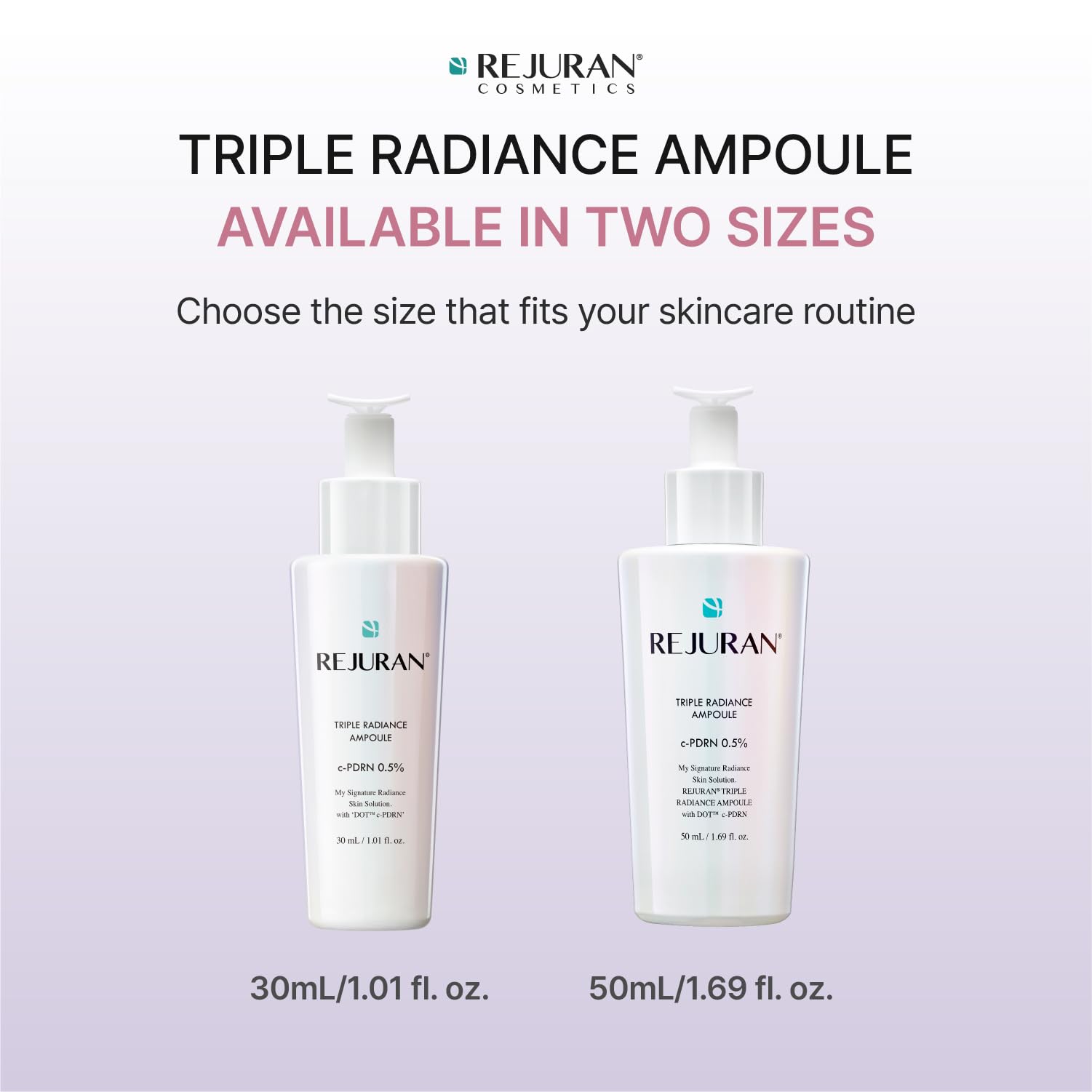 REJURAN ampoule on a bathroom vanity in morning light for daily use appeal