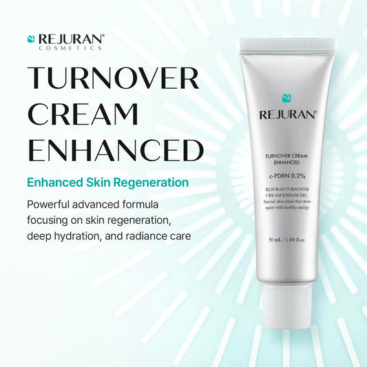 REJURAN cream texture swipe demonstrating silky, fast-absorbing finish for comfortable wear