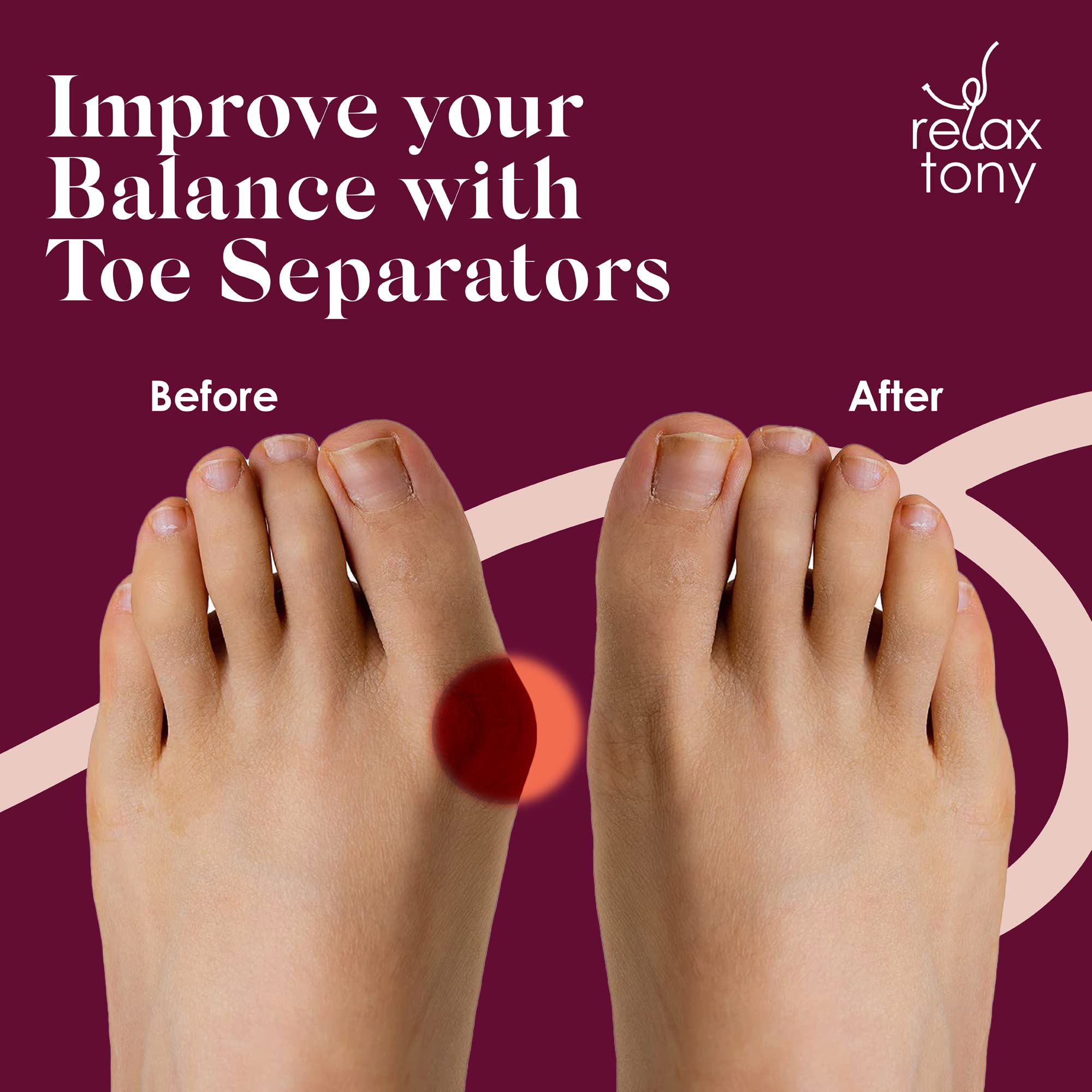 Relax Tony used during pedicure to steady toes and improve results