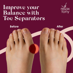 Relax Tony used during pedicure to steady toes and improve results