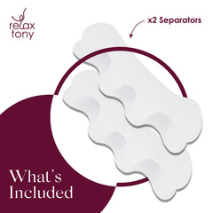Relax Tony set lined up displaying various spacer shapes and fit