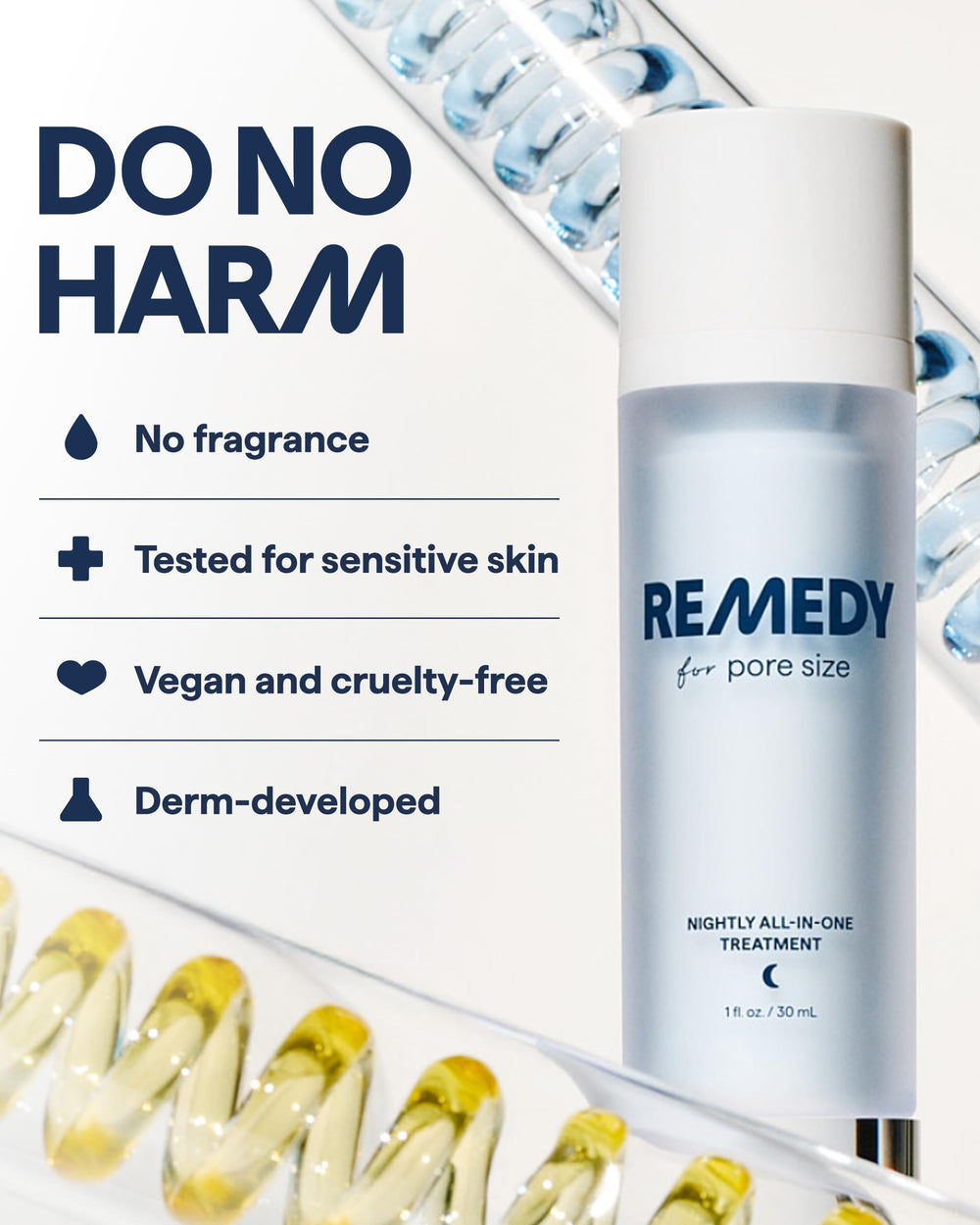 Remedy Science before and after texture comparison highlighting smoother skin