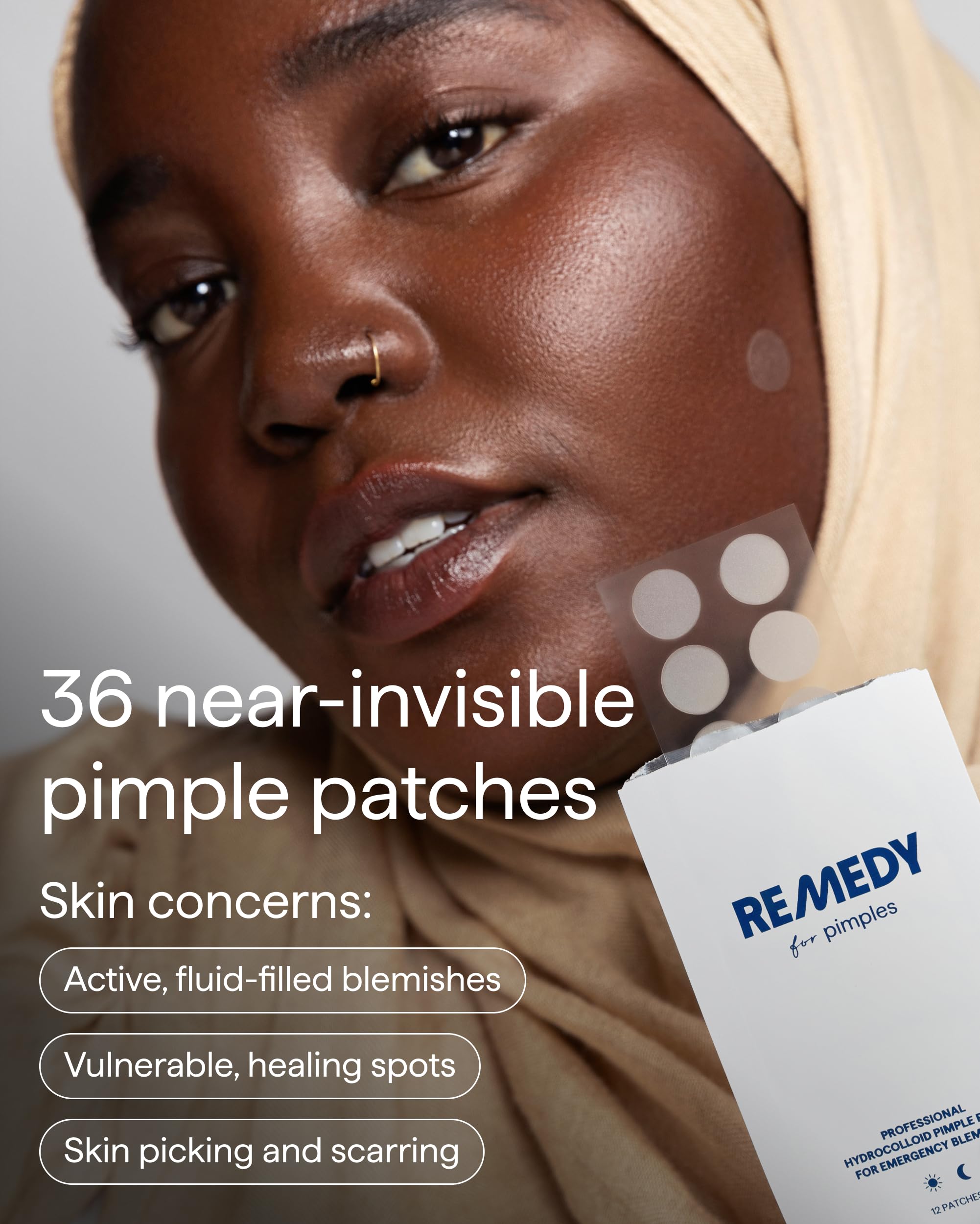 Remedy Science close-up showing hydrocolloid patch texture and absorbency