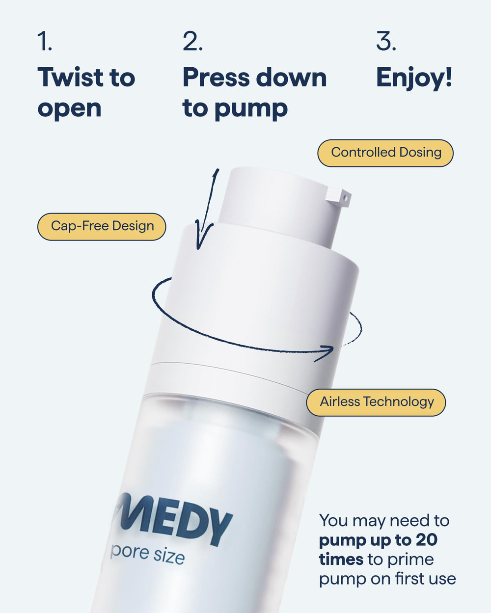 Remedy Science serum on hand for size comparison and controlled dosing