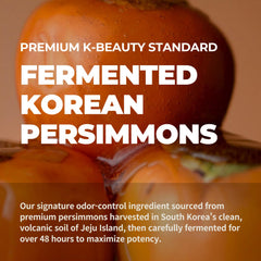 Rememberin fermented Jeju persimmon extract jar highlighting deodorizing core