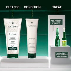 René Furterer styled hair before and after for fuller-looking volume