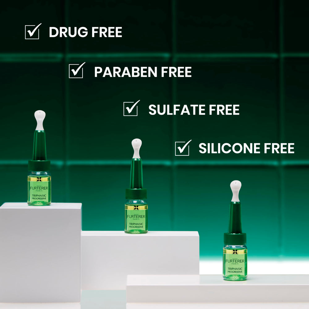 René Furterer serum applied to scalp demonstrating targeted energizing benefit