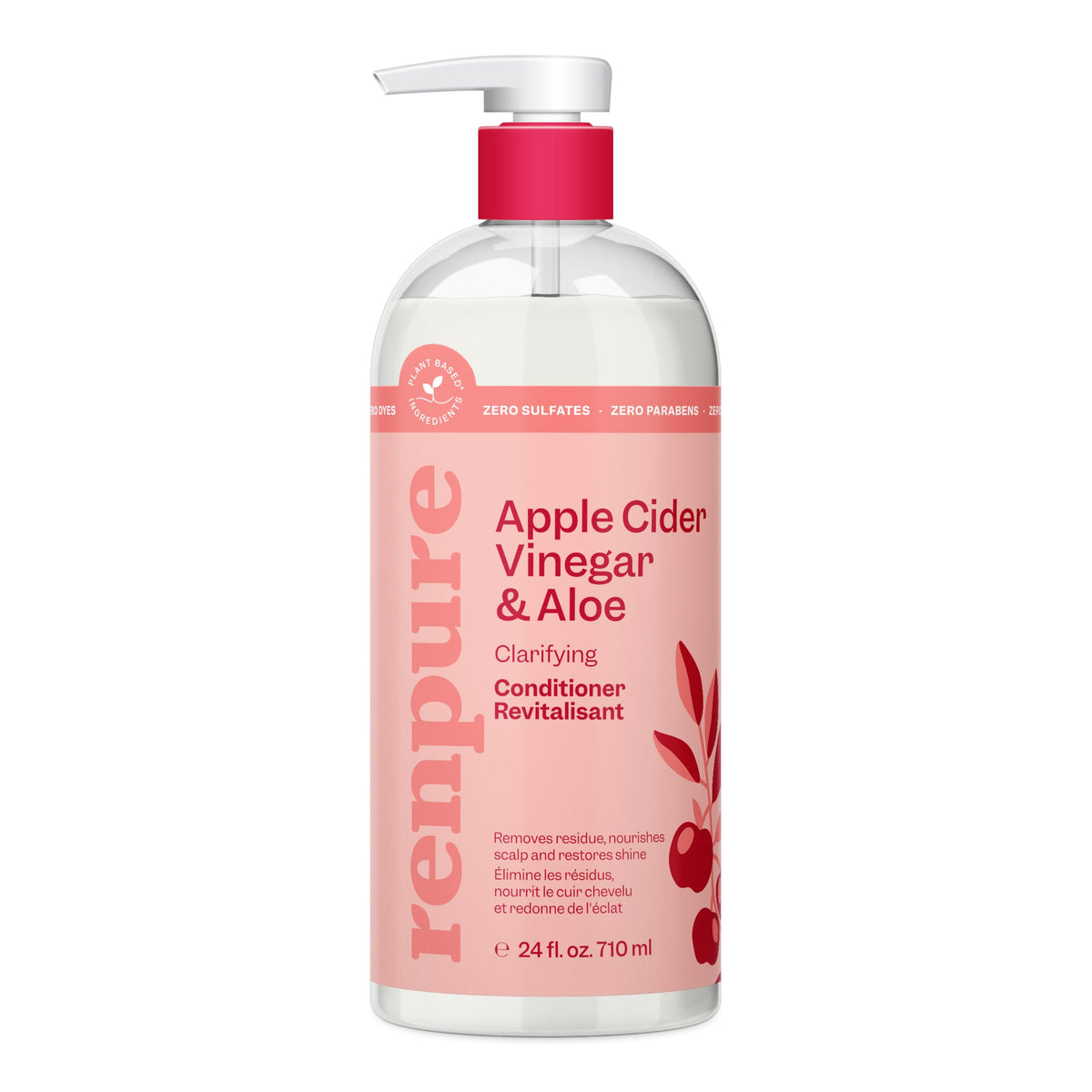 RENPURE front bottle shot showing label and recyclable packaging benefit