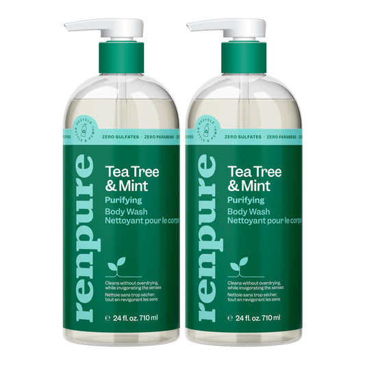 RENPURE front packaging showing two 24 fl oz bottles and refreshing mint scent benefit