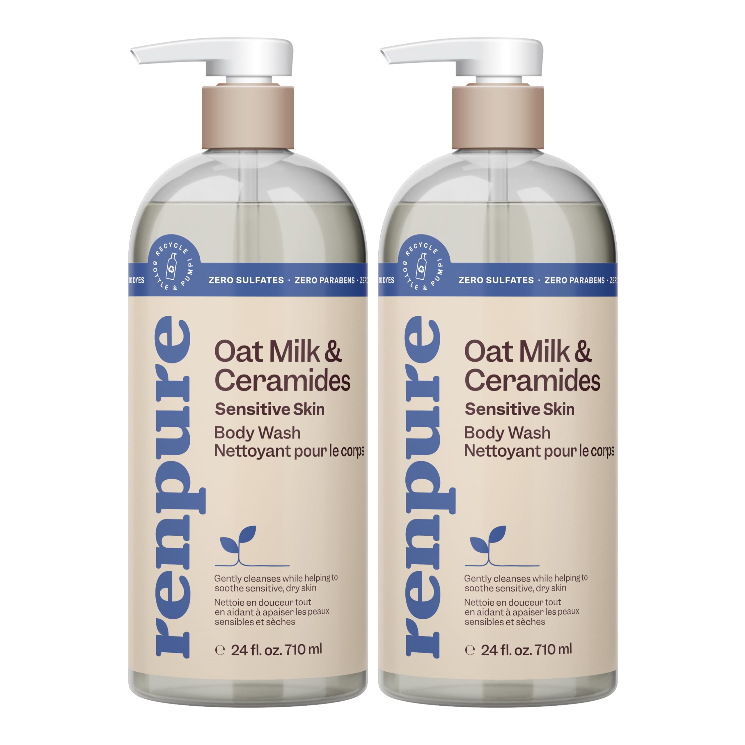 RENPURE front packaging shows label and two 24 fl oz bottles promoting hydration