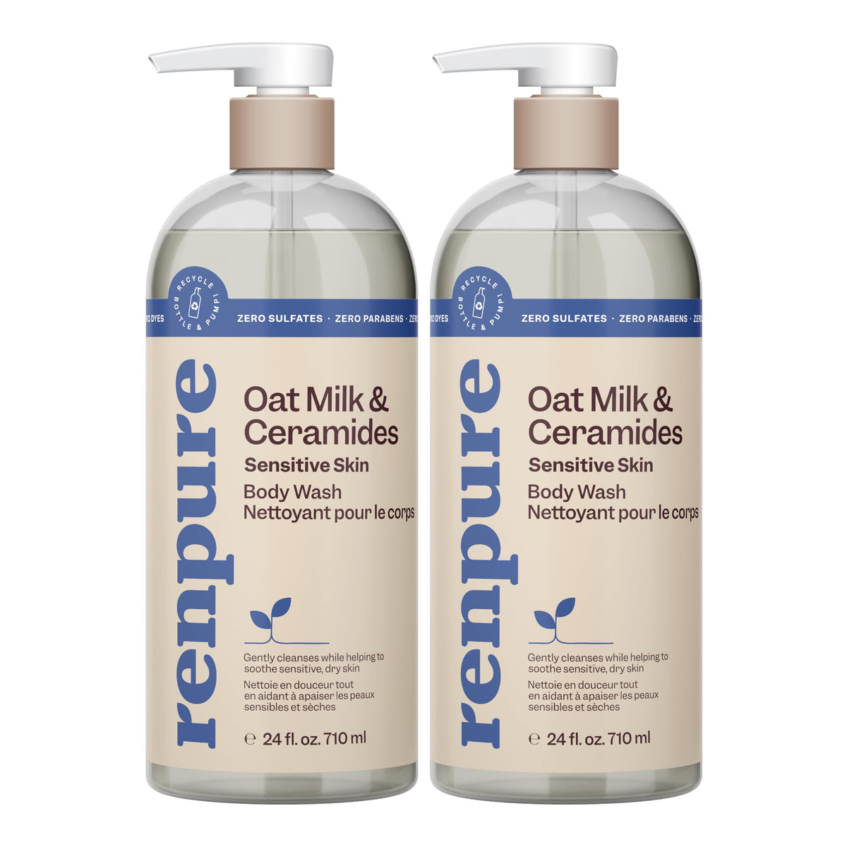 RENPURE front packaging shows label and two 24 fl oz bottles promoting hydration