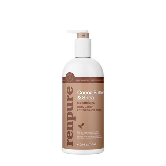 Renpure front pump bottle showing 24 fl oz and product branding for easy dispensing