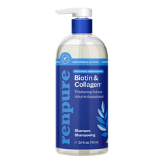 Renpure pump bottle front view showing brand and easy dispensing benefit