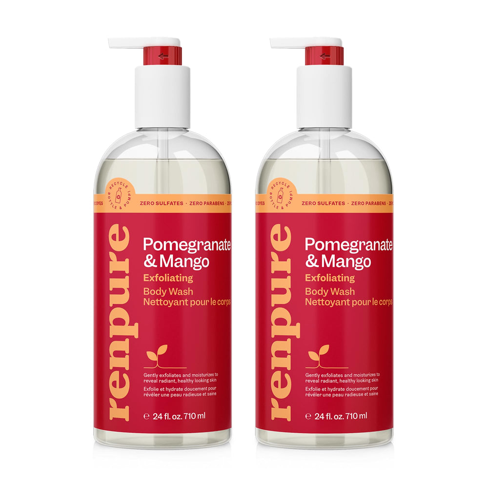 RENPURE front view of two 24 fl oz bottles showing product and scent benefits