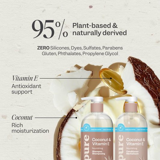 Renpure pump top dispensing shampoo for easy, mess-free use