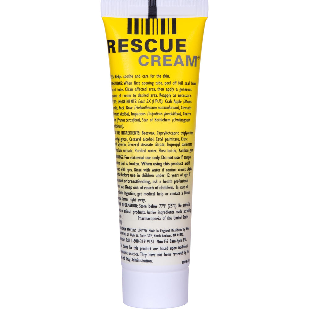 RESCUE cream texture swipe on skin showing smooth hydrating finish