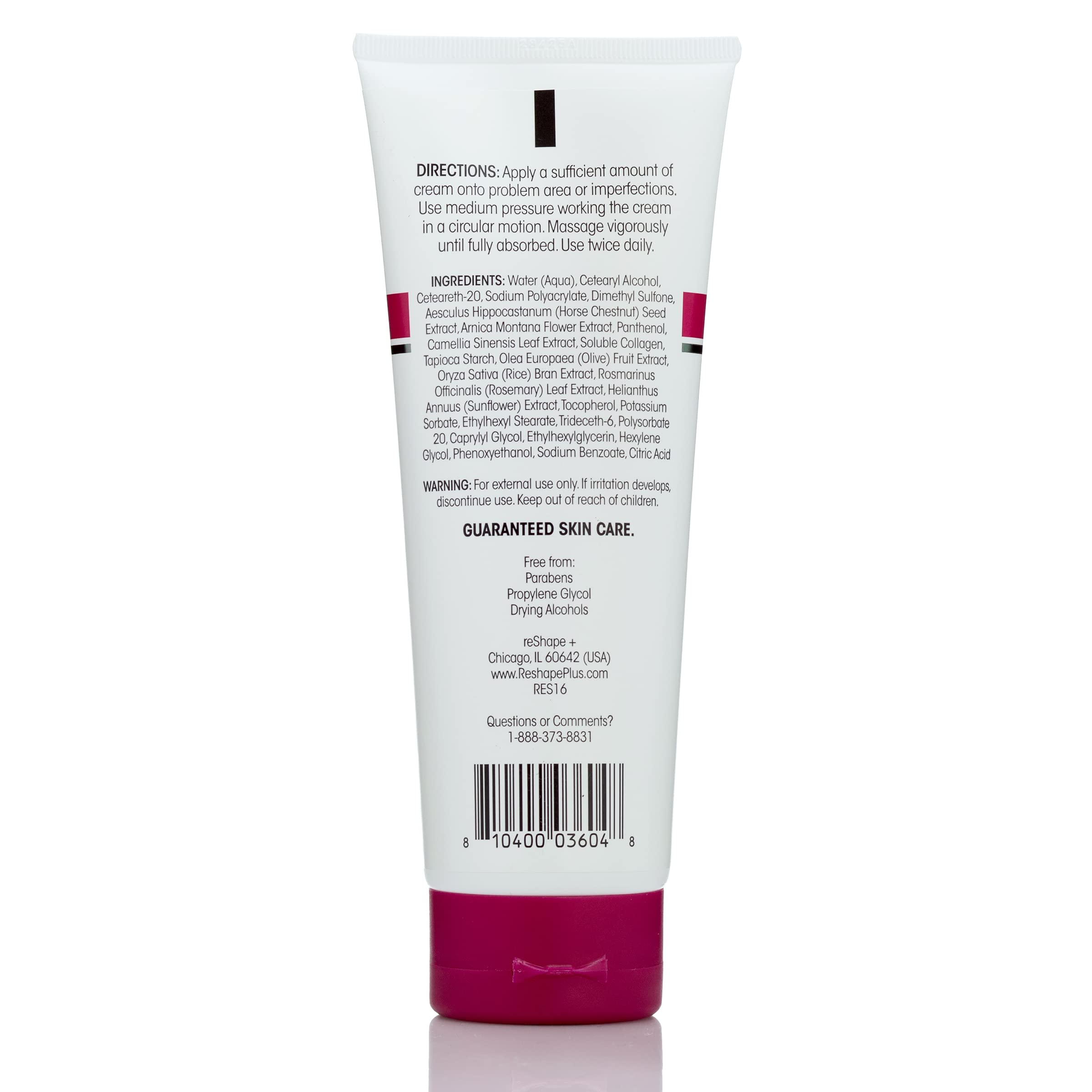 Reshape+ cream texture close-up displaying smooth consistency and moisturizing benefit