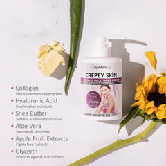Reshape+ with green tea and aloe vera, highlights calming botanicals and antioxidant support