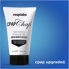 RespLabs cpapchap open cap with cream texture close-up, displays fast-absorbing, non-greasy finish