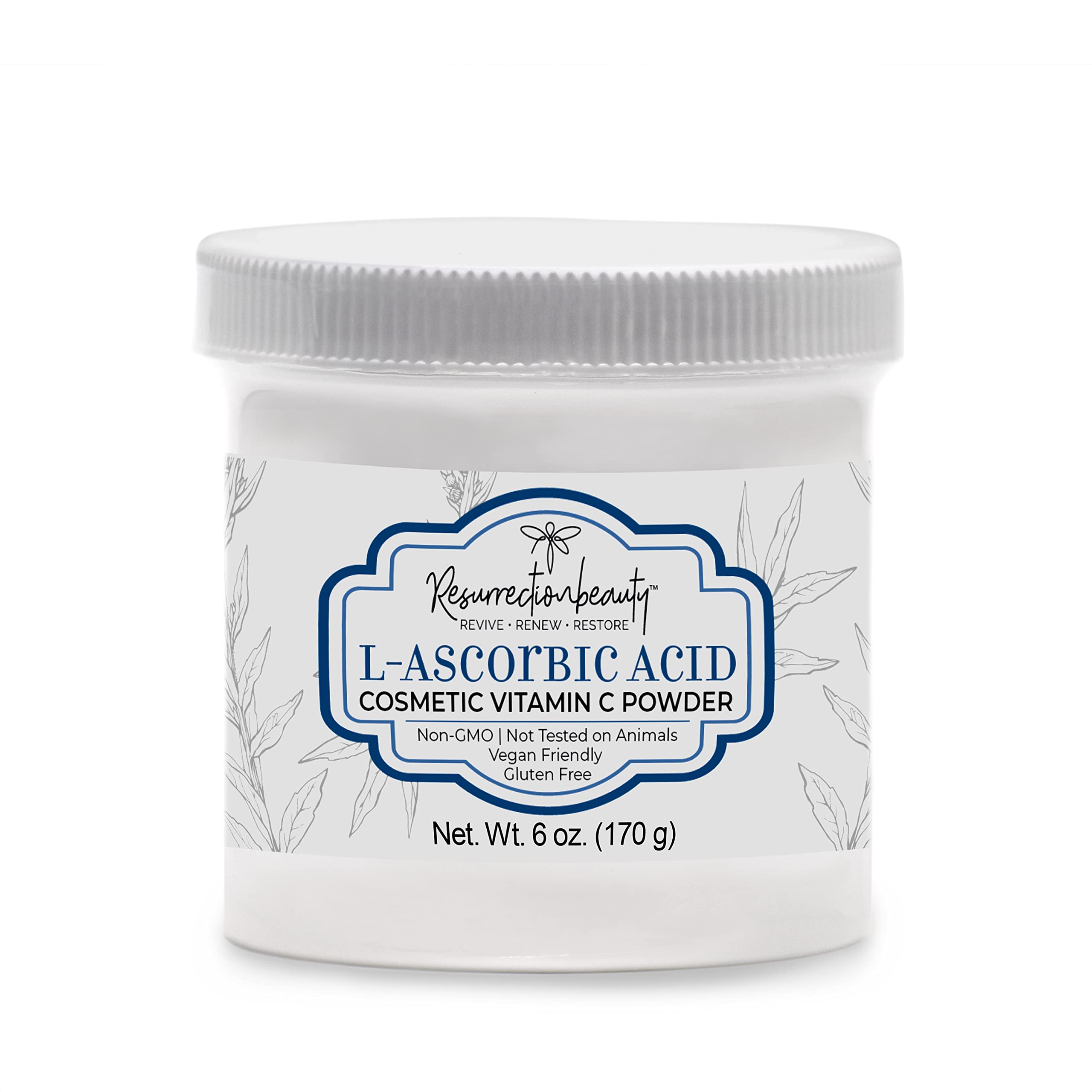RESURRECTIONbeauty front packaging showing 6 oz container and branding, convenient for DIY