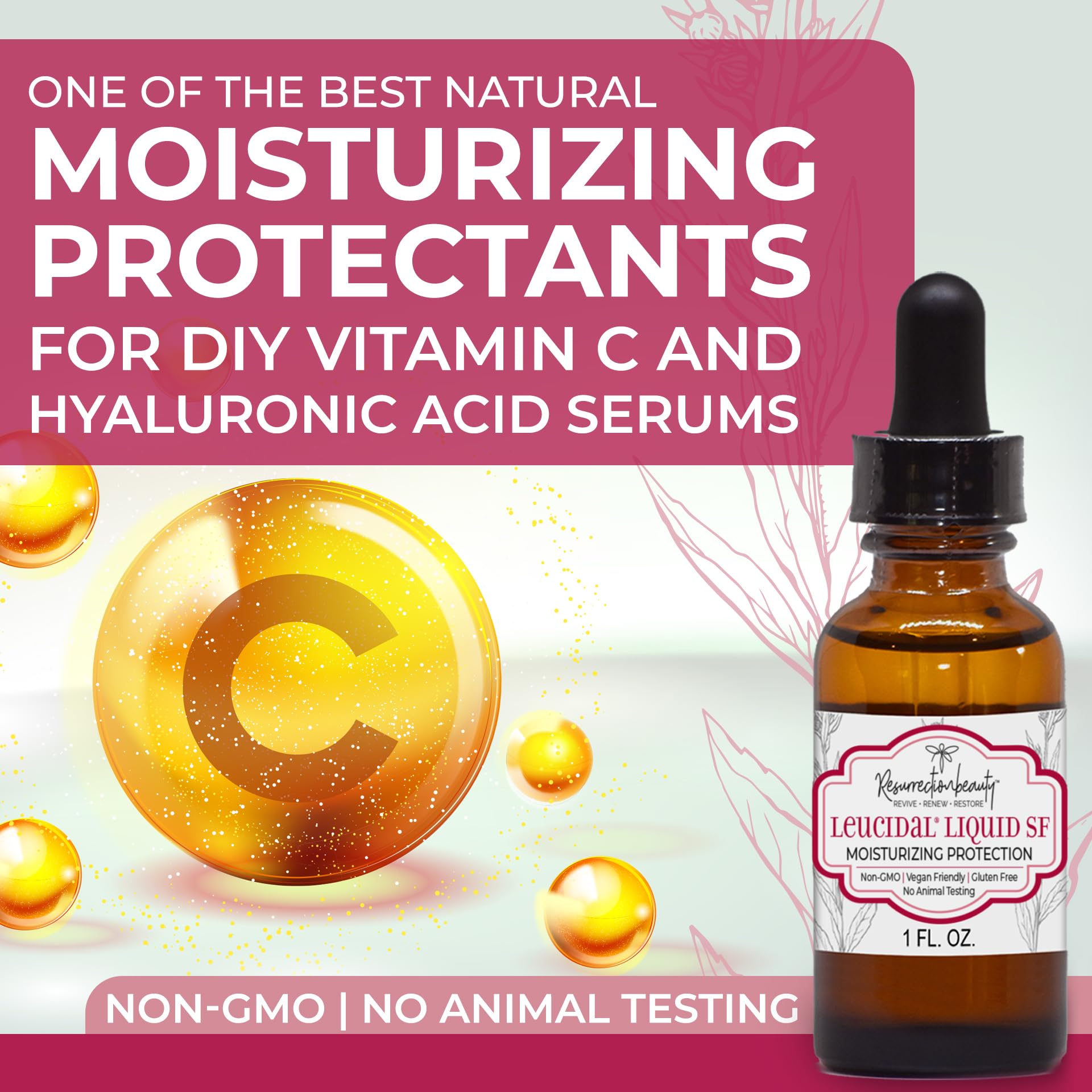 RESURRECTIONbeauty Leucidal Liquid SF being mixed into a vitamin C serum for stability