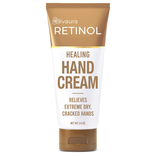 Retinol LIVAURA front packaging showing tube and brand, hydrates hands