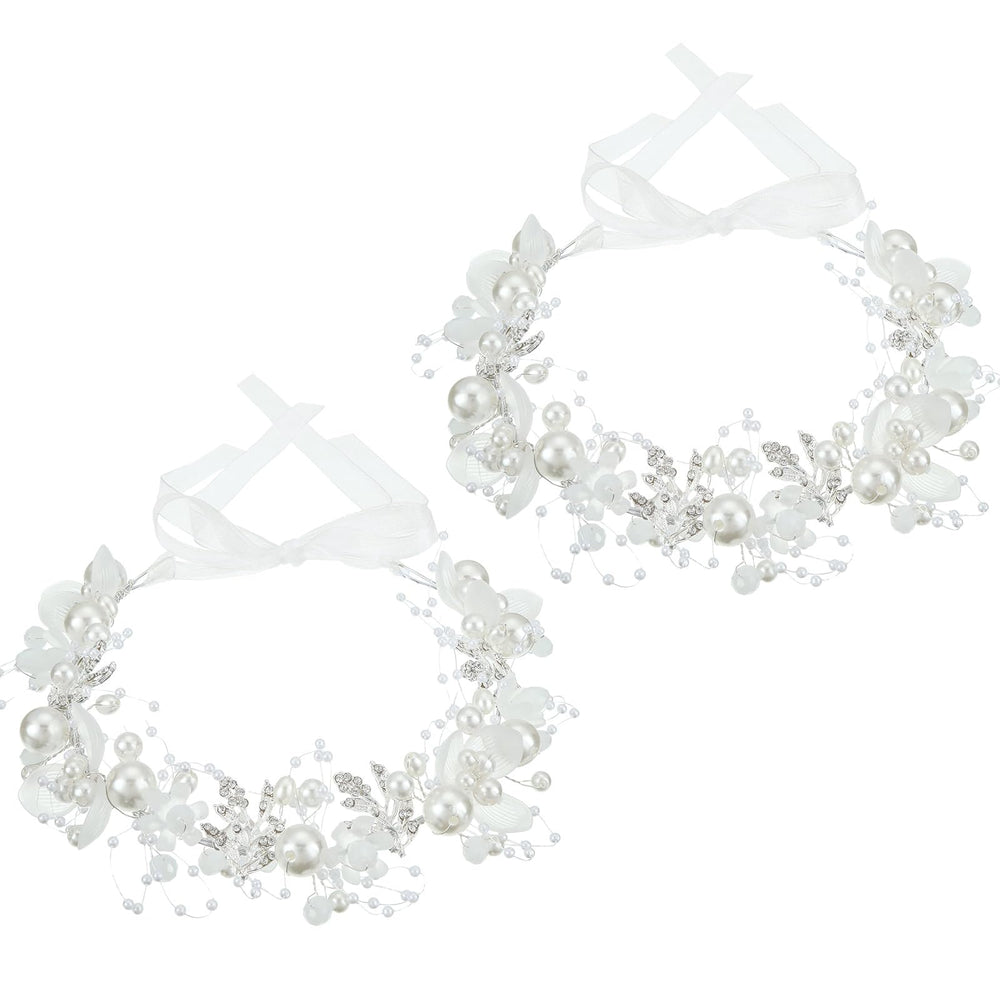 Retrowavy front view showing both silver headbands and their elegant sparkle